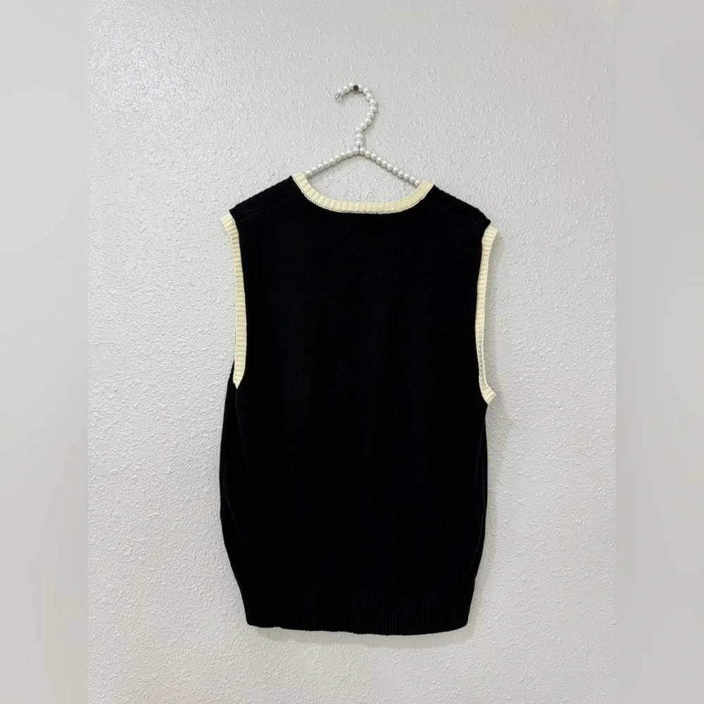 PLEASURES x Playboy Sweater Vest Vintage V-Neck Sleeveless Logo Pullover Sz L